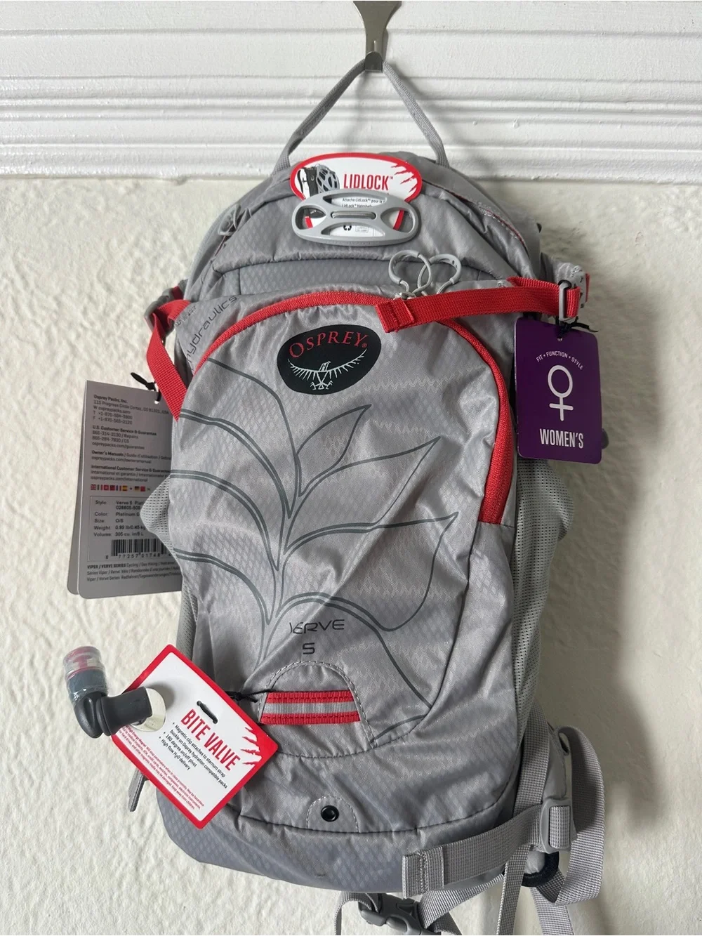 Osprey Verve 5 Women's Hydration Backpack-Platinum Grey